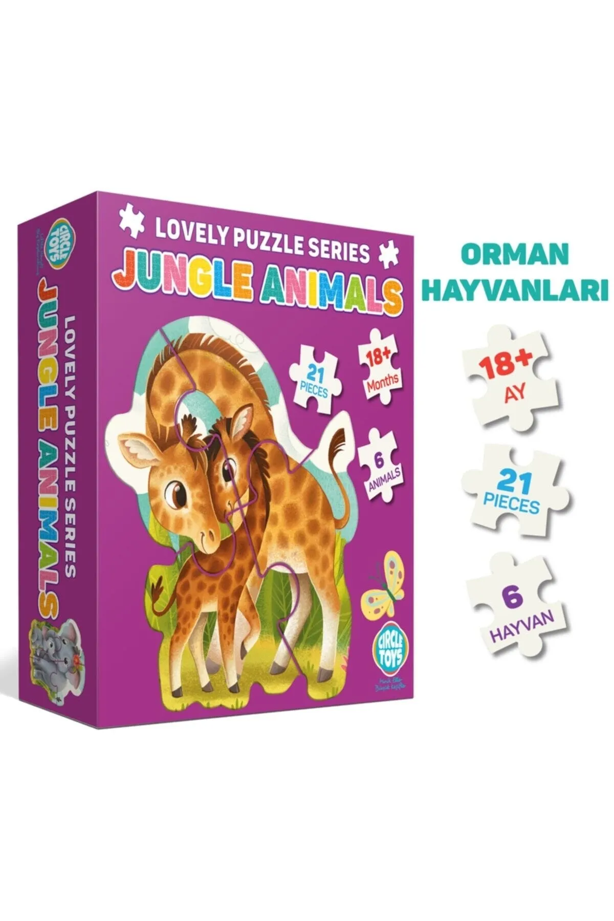 Sevimli%20Orman%20Hayvanları%20Puzzle%2018%20Ay+%2021%20Parça