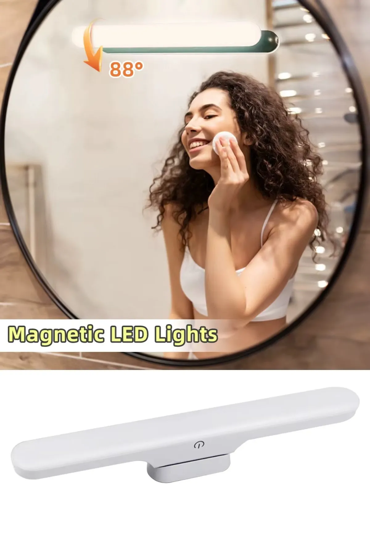 Kablosuz Mıknatıslı Şarjlı Led Işık 3 Farklı Işık Rengi