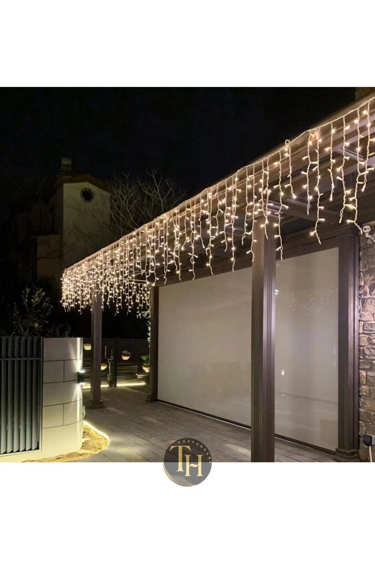 Dış Mekan Saçak Led Flaşlı 4 Metre Su Geçirmez Gün Işığı Eklenebilir Fişli Sarkıt Çakar