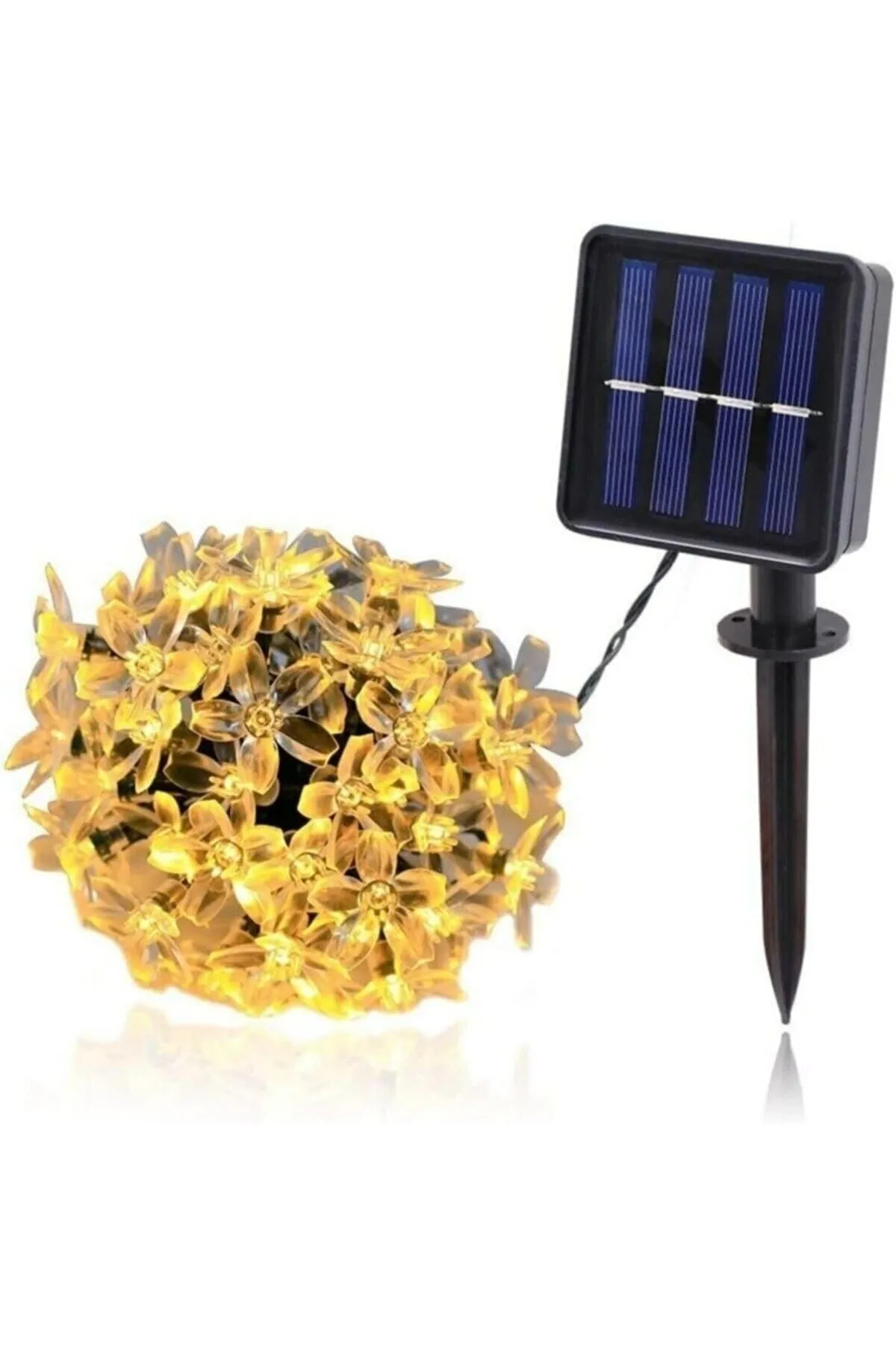 Güneş Enerjili 50 Ledli Solar Çiçekli Günışığı Bahçe Aydınlatması