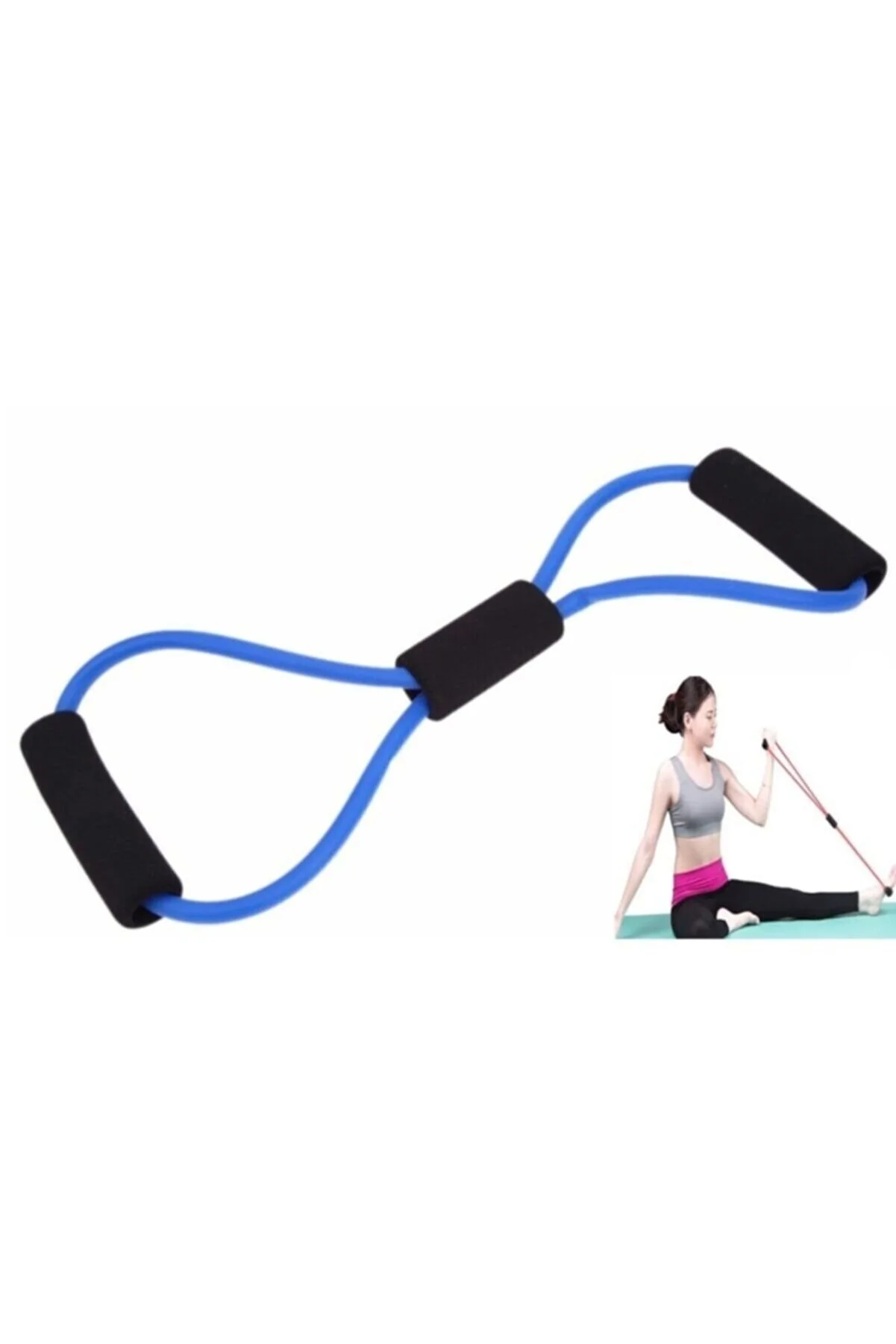 Pilates Egzersiz Bandı Aerobik Yoga Ayak Kol Direnç Lastiği