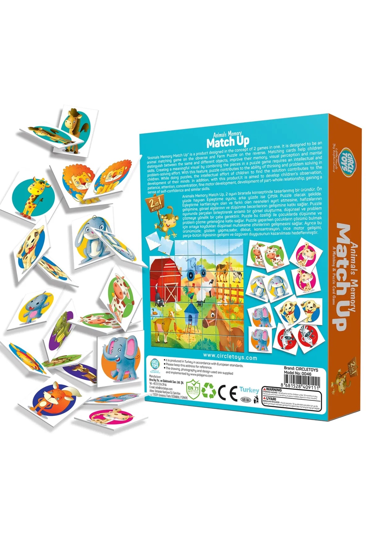 Animals Memory Match Up Puzzle 2si1arada Eşleştirme Çiftlik Puzzle