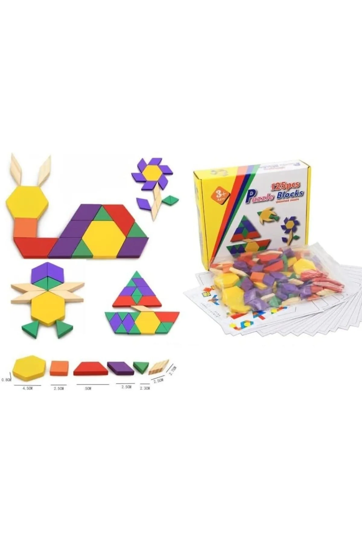 Ahşap 125 Parça Tangram