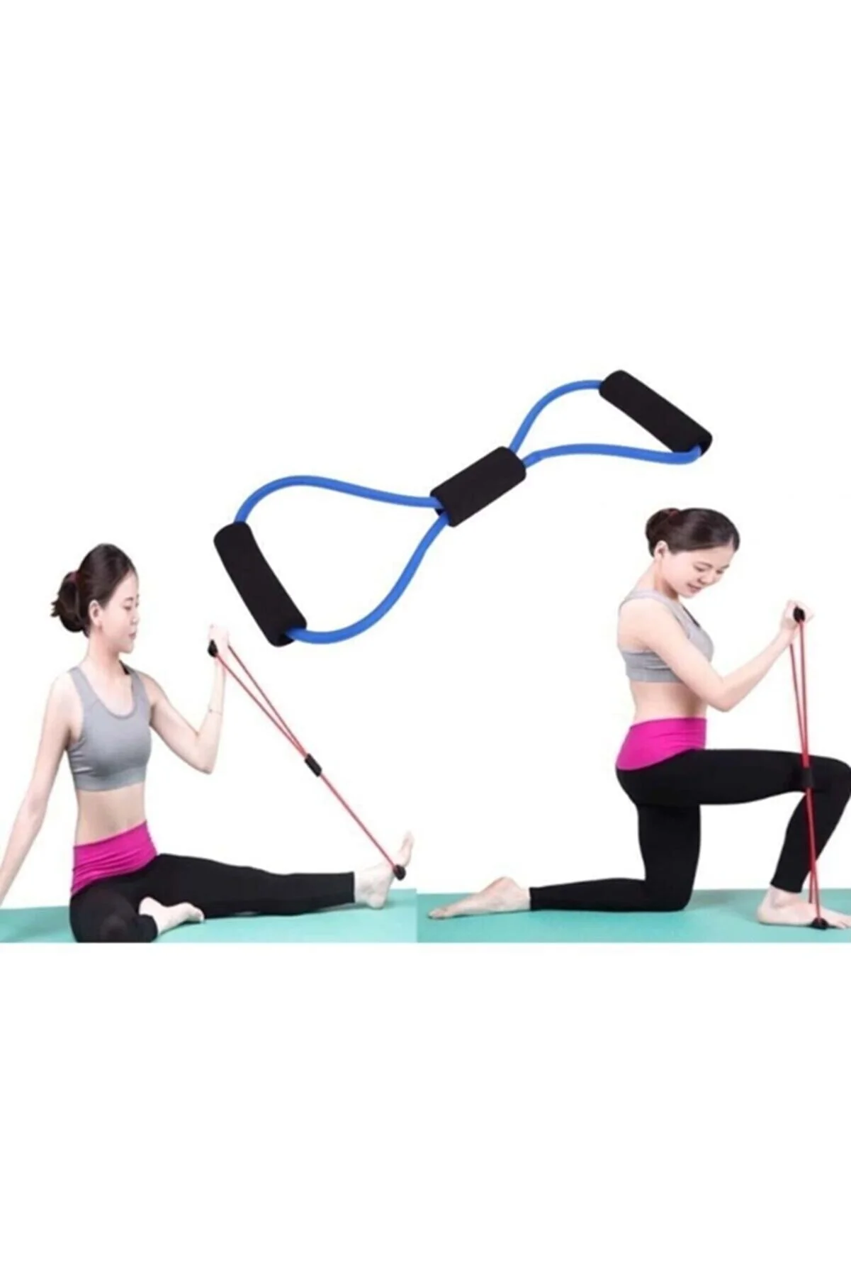 Pilates Egzersiz Bandı Aerobik Yoga Ayak Kol Direnç Lastiği