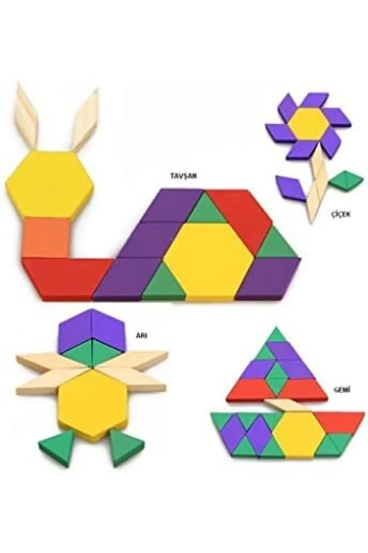 Ahşap 125 Parça Tangram