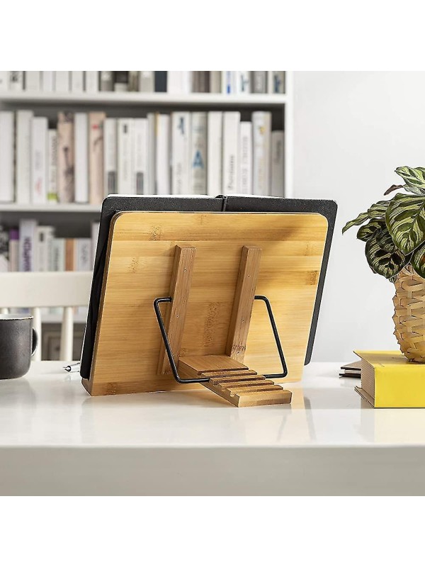 Bambu Ahşap Kitap Okuma & Tablet Standı