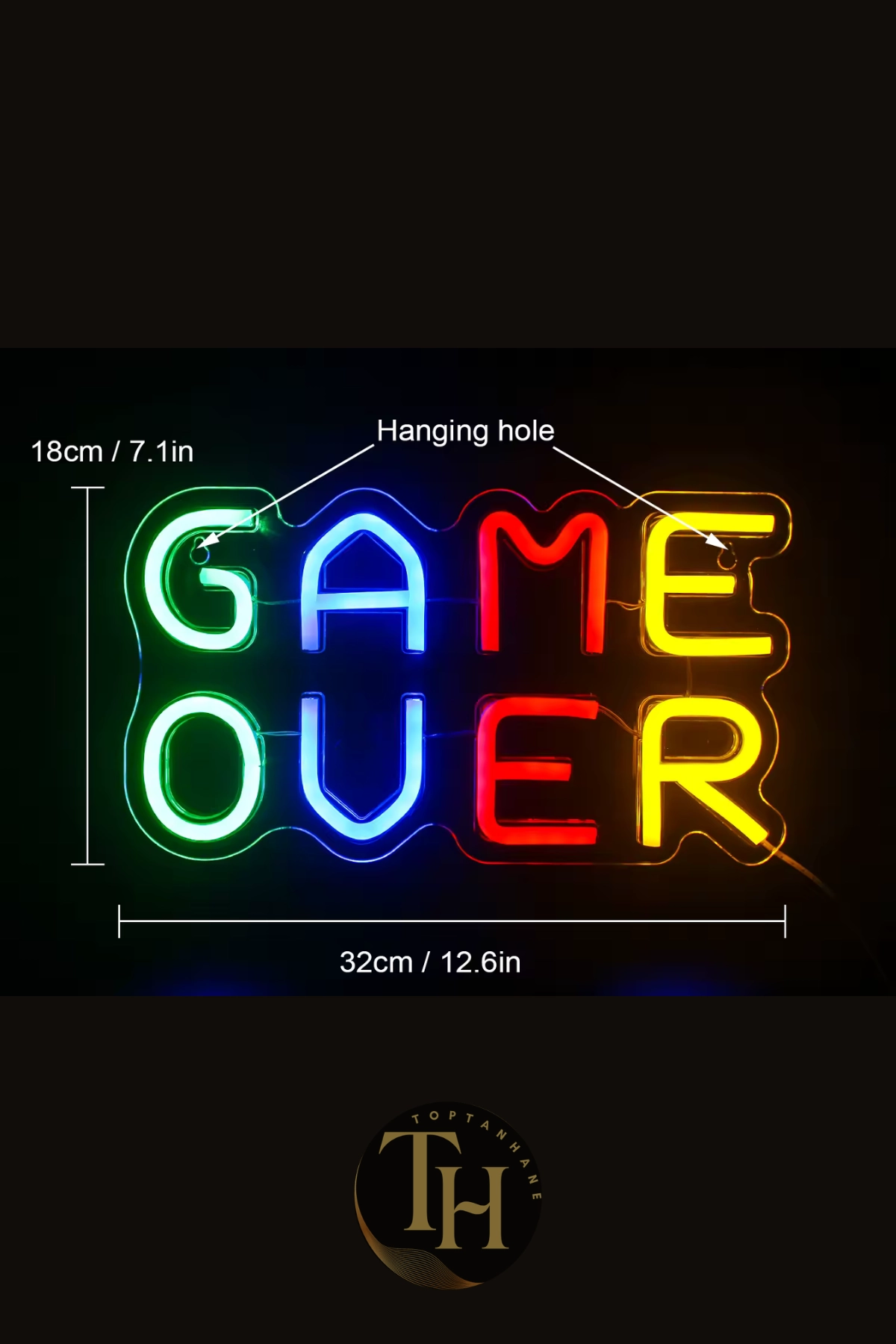 Game Over Yazılı Neon Led Işık Oyun Odası Aydınlatma Ev Ofis Dekorasyon Gece Lambası Neon Led Pano