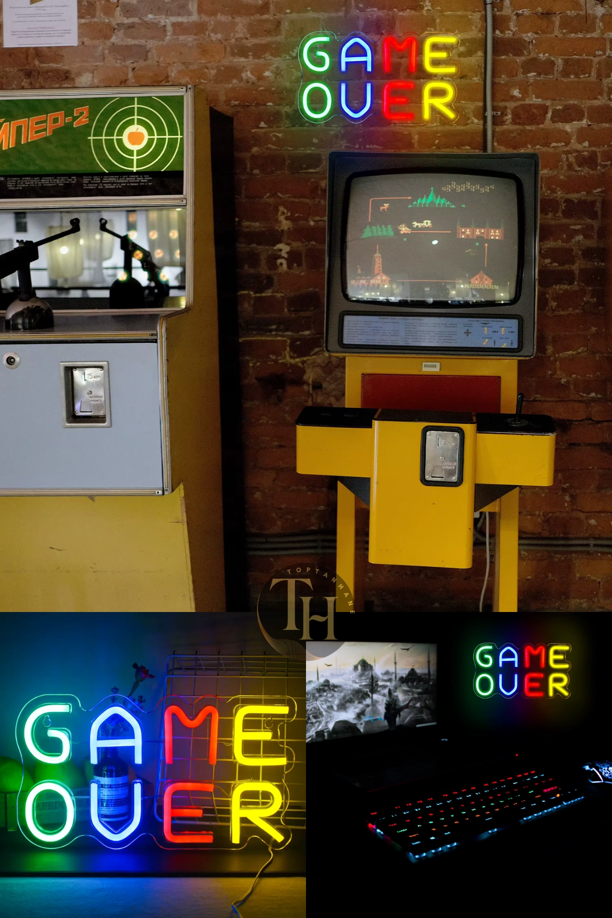 Game Over Yazılı Neon Led Işık Oyun Odası Aydınlatma Ev Ofis Dekorasyon Gece Lambası Neon Led Pano