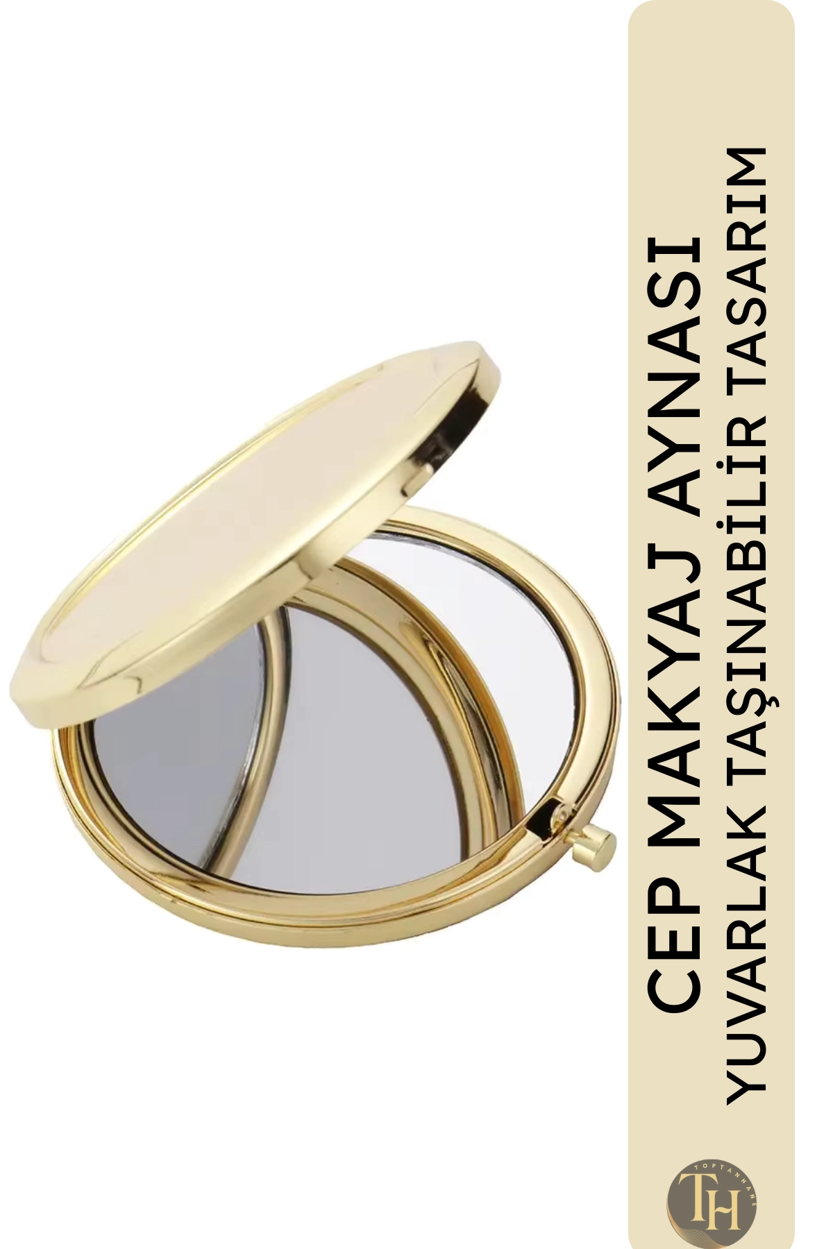 Çanta içi Gold Cep Makyaj Aynası Hediyelik