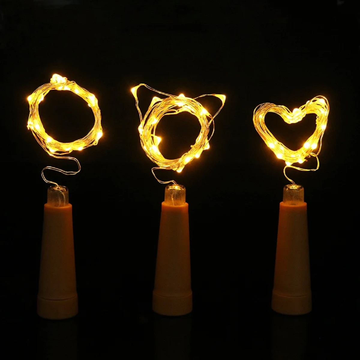 Mantar Tıpa Şeklinde Peri Led 1,5 Metre Kendinden Pilli