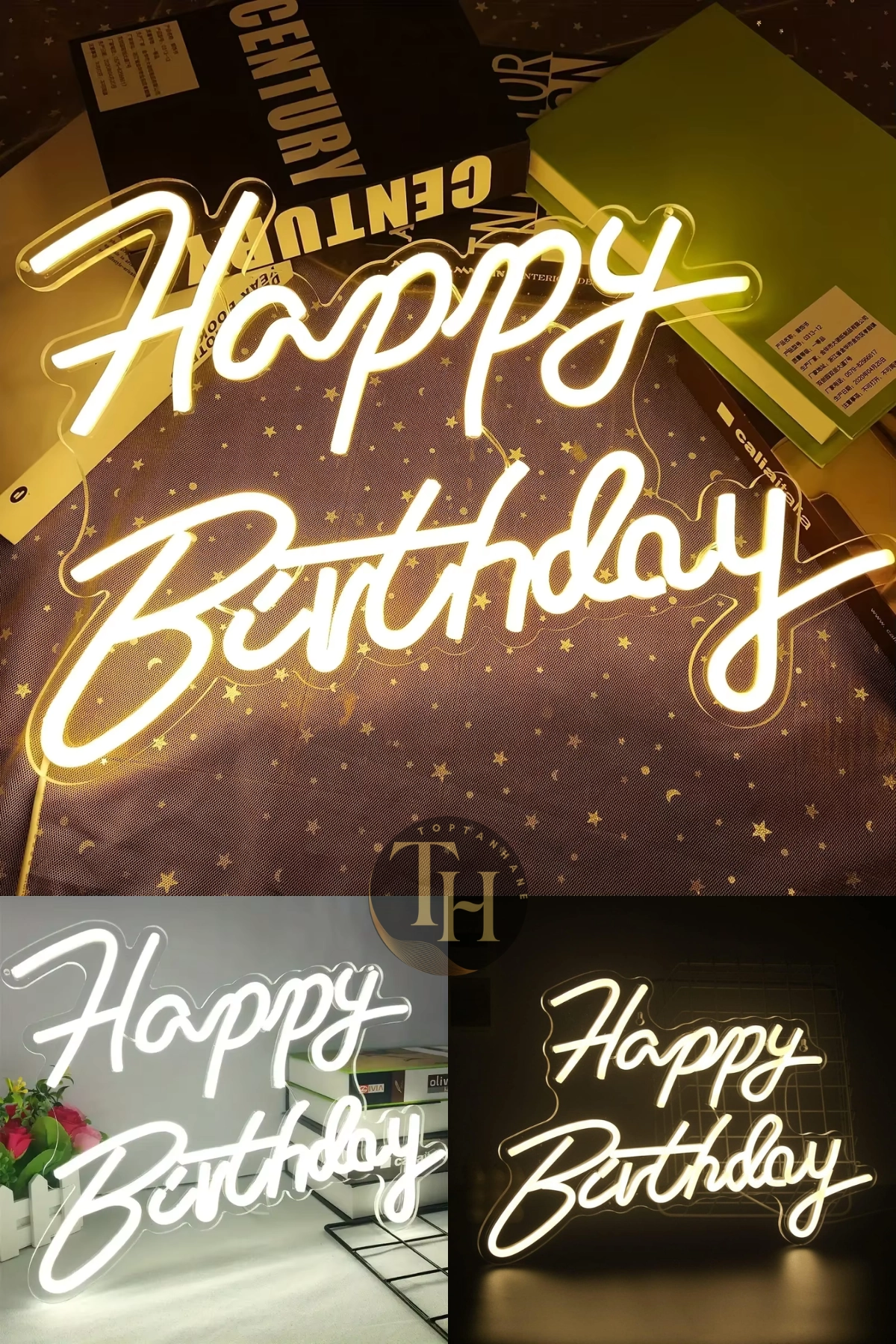 Happy Birthday Yazılı Neon Led Işık Doğum Günü Neon Yazı Dekoratif Işık Organizasyon Arka Plan Usb