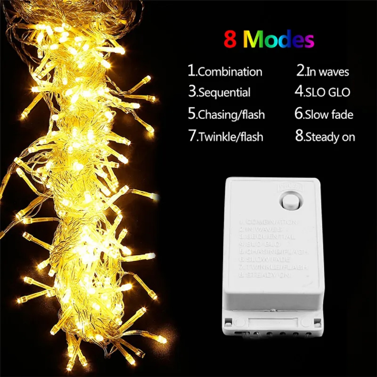 4 Metre Saçak Led Fişli 16 Saçaklı İp Perde Led