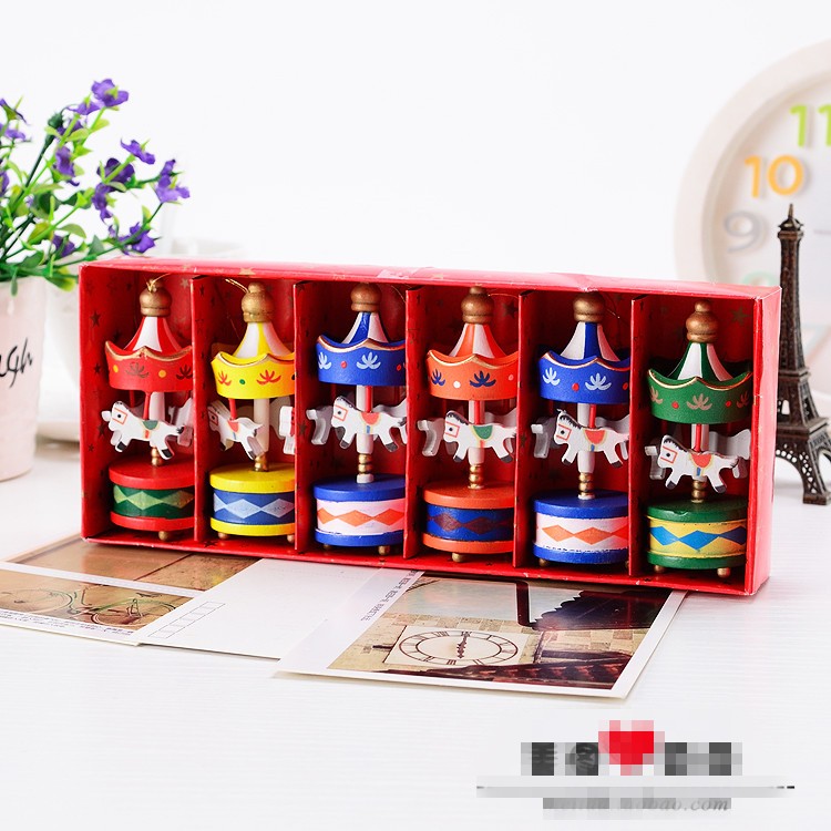 Mini Atlı Karınca Karışık Renkli 6lı Set Nostaljik El Yapımı Hediyelik Süs Eşya