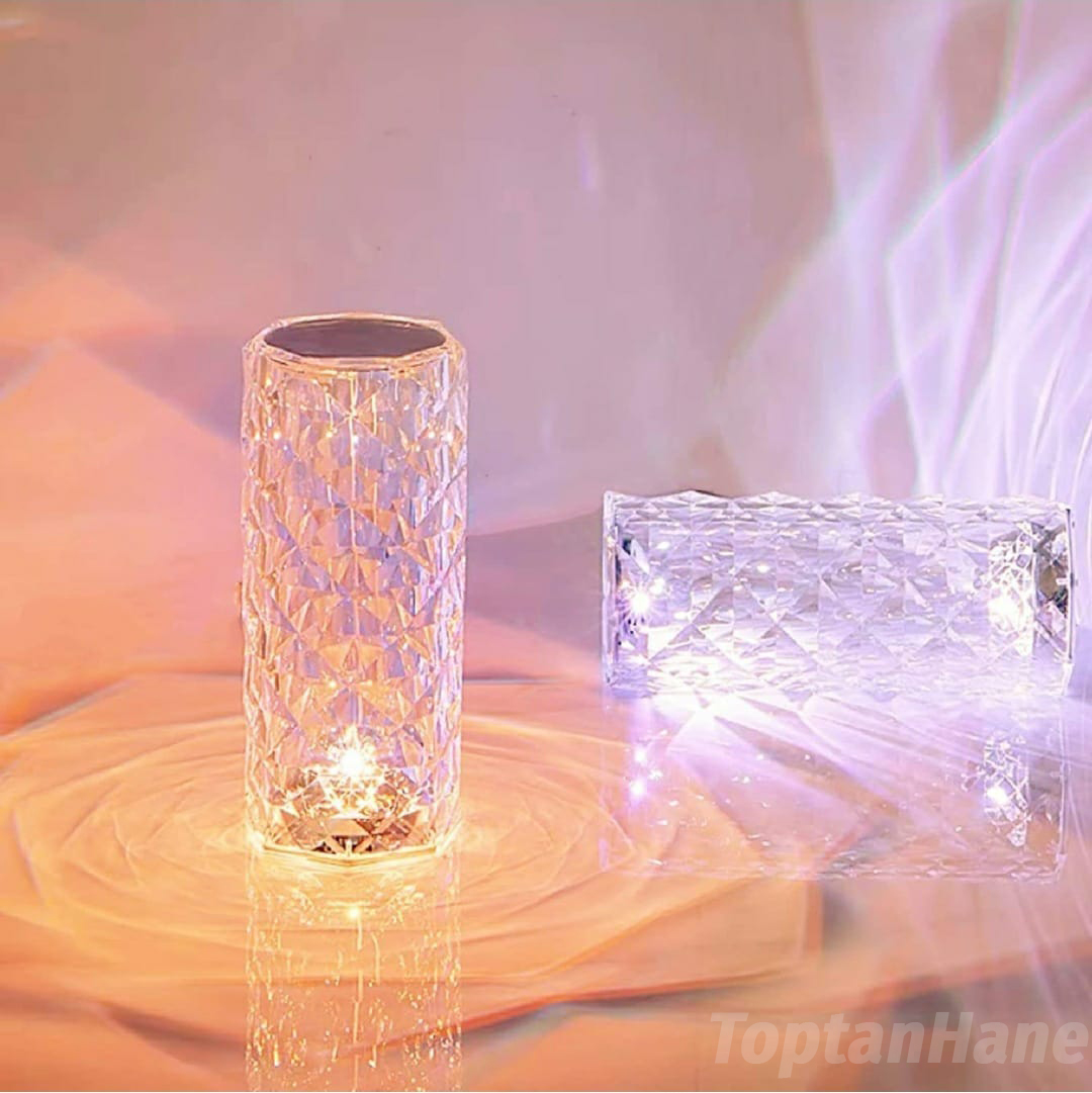 Dokunmatik Usb Şarjlı 3 Farklı Işık Modlu Kristal Masa Lambası