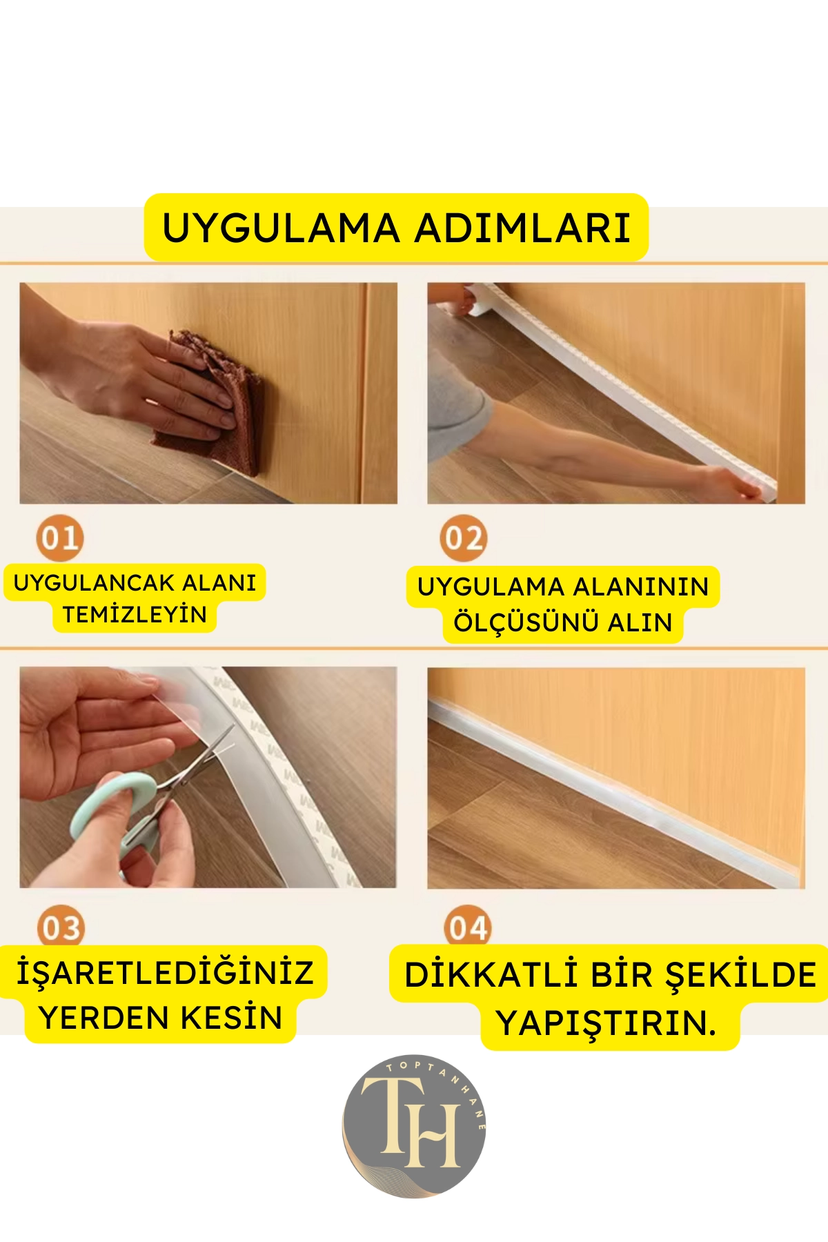 5 Metre Kapı Altı Pencere Rüzgar Bandı Şeffaf