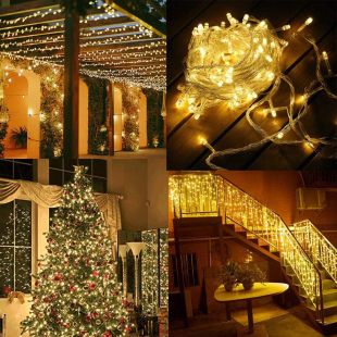 10 Metre 100 Ledli Fişli Led Işık Gün Işığı(Sarı)