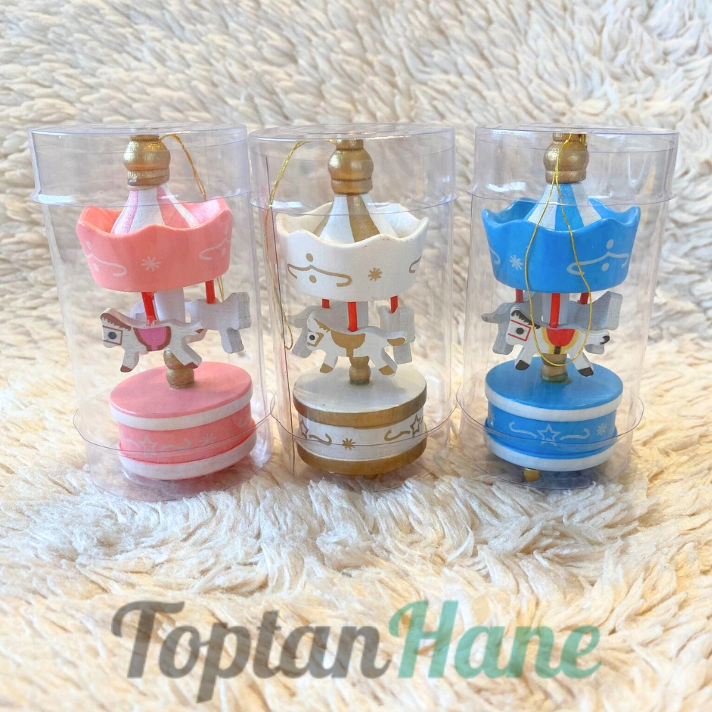 Mini Atlı Karınca Ahşap Hediyelik Silindir Asetat Kutulu