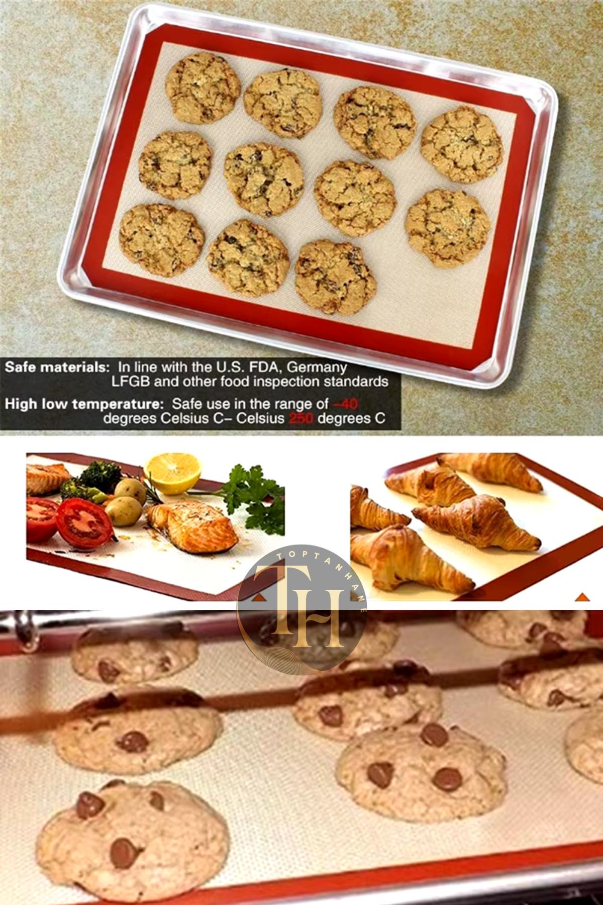 30x40 Fırınlanabilir Yıkanabilir Silpat Kendinden Yağlı Silikon Pişirme Ve Hamur Açma Matı