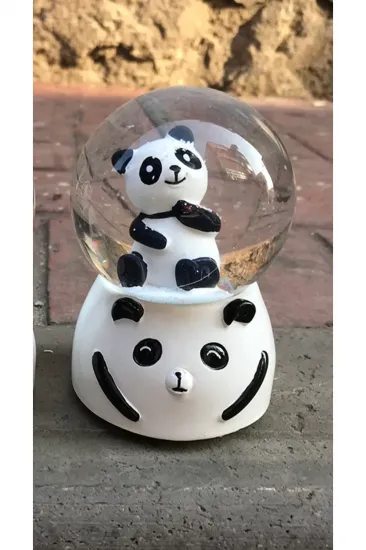 Orta Boy Panda Temalı Işıklı Ve Müzikli Kar Küresi