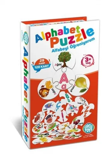 Alphabet Puzzle Eğitici Alfabe Kartları Ve Puzzle