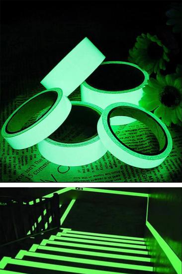 Karanlıkta Işık Veren Fosforlu Yeşil Şerit Bant