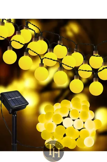 Güneş Enerjili 5 Metre 28 Led Top Solar Sarı Işık