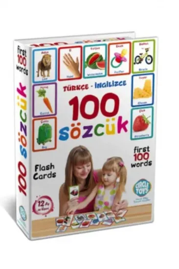 Türkçe - İngilizce 100 Sözcük Bebek Eğitim Kelime