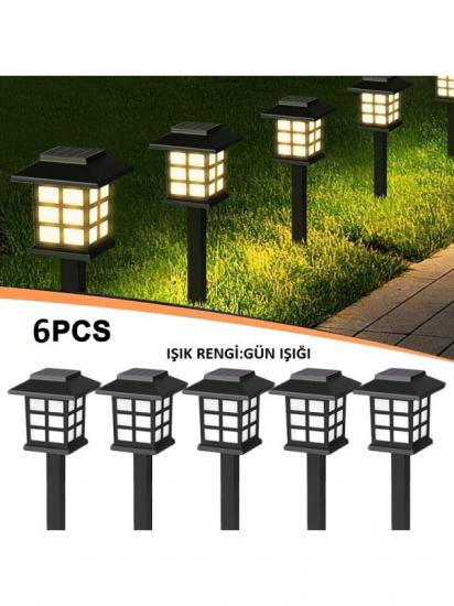 Güneş Enerjili 5w Çim Armatürü Gün Işığı 6lı Set