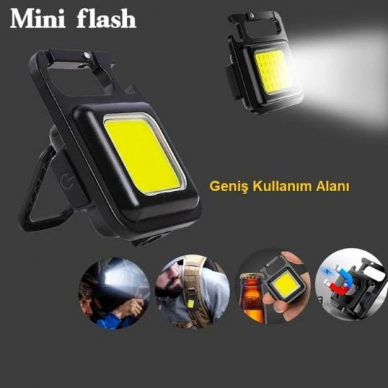 Mini 30 Ledli Mıknatıslı Anahtarlık Kamp Lambası