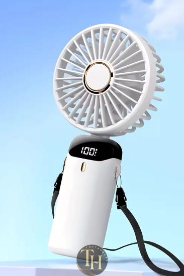 Led Ekranlı Şarjlı Mini El Boyun Masa Fanı 5Kademe