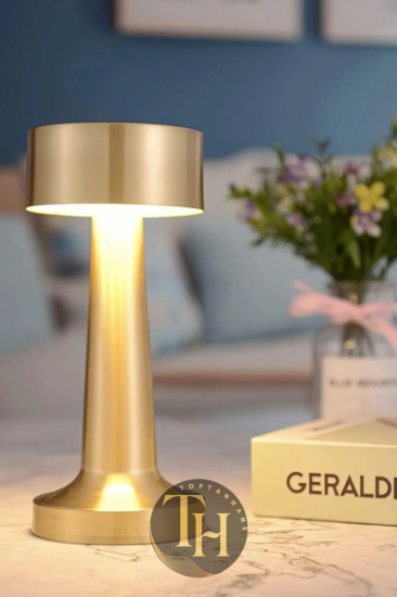 Dokunmatik Şarjlı Retro Masa Lambası Gold