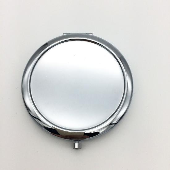 Hediyelik Ayna 7x7 cm Gümüş Renk Metal Ayna