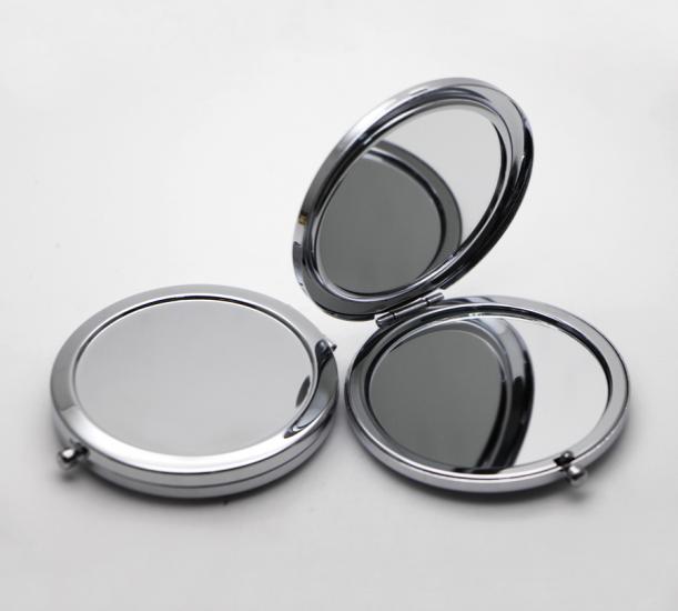 Hediyelik Ayna 7x7 cm Gümüş Renk Metal Ayna