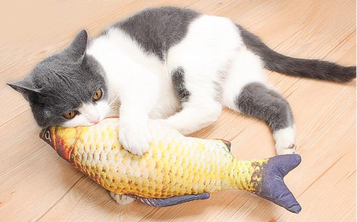 Kedi Oyuncağı Hareketli Peluş Balık Şarjlı