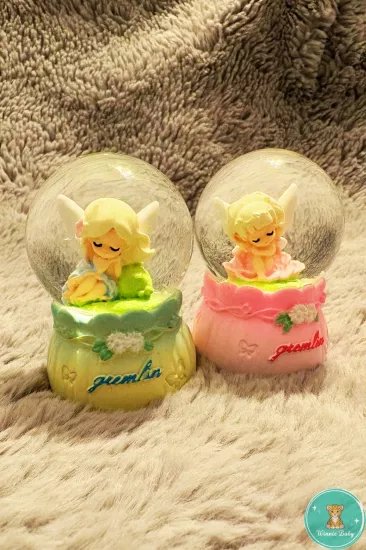 Mini Boy Melek Temalı Işıklı Kar Küresi Hediyelik 