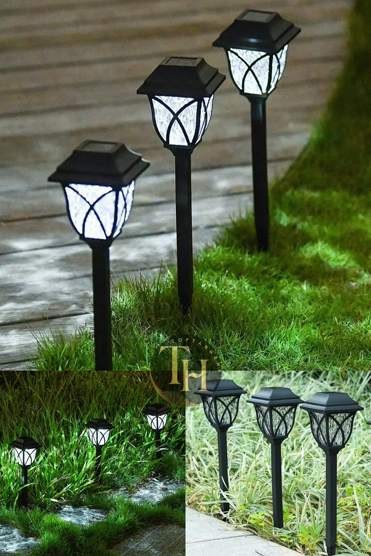 6 Adet Güneş Enerjili Bahçe Aydınlatması Beyaz Işıklı Yürüyüş Yolu Dekoratif Led Peyzaj Solar