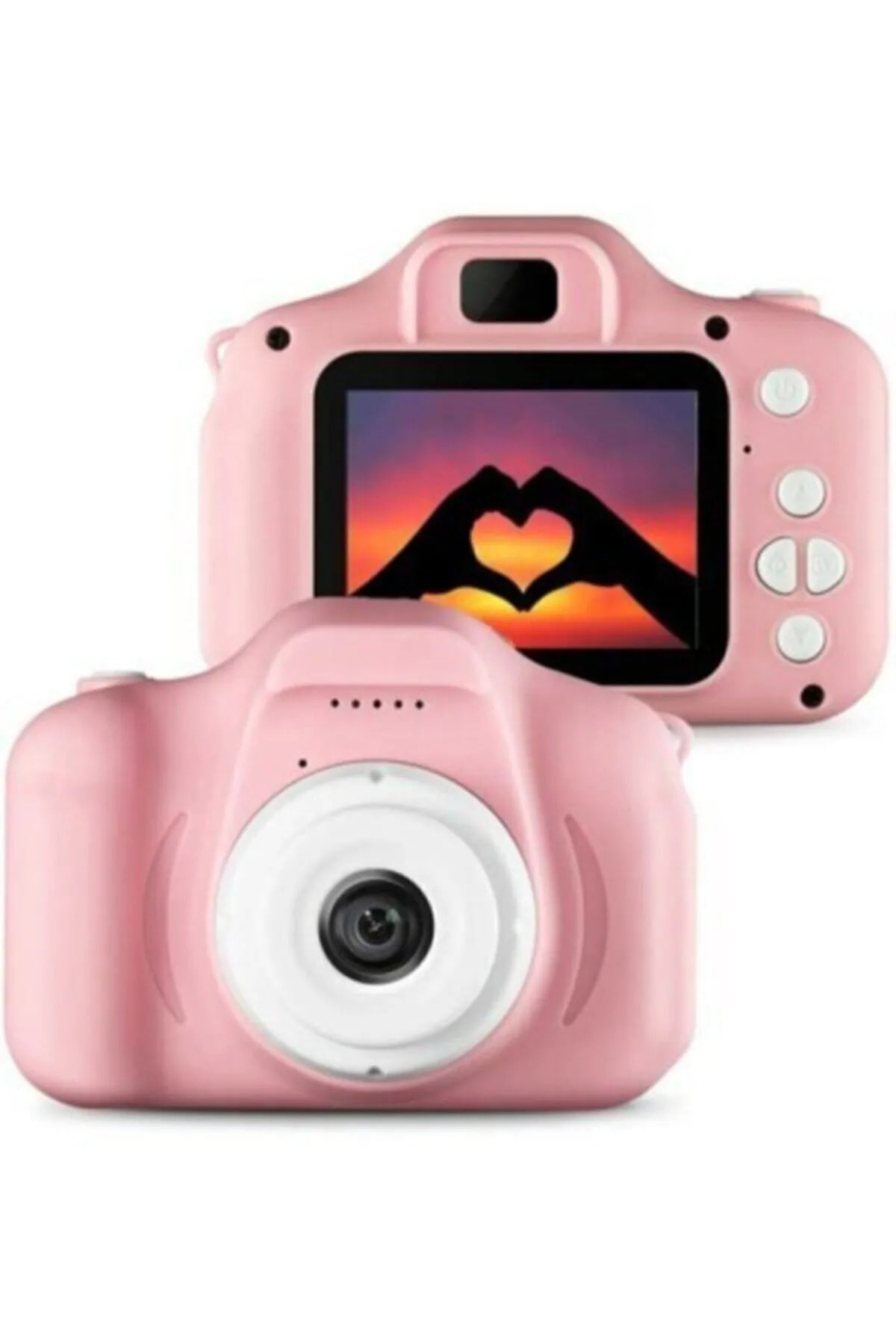 Dijital Mini Kamera Fotoğraf Makinesi Çocuk Mini 1080p Hd Kamera Selfie Pembe Renk
