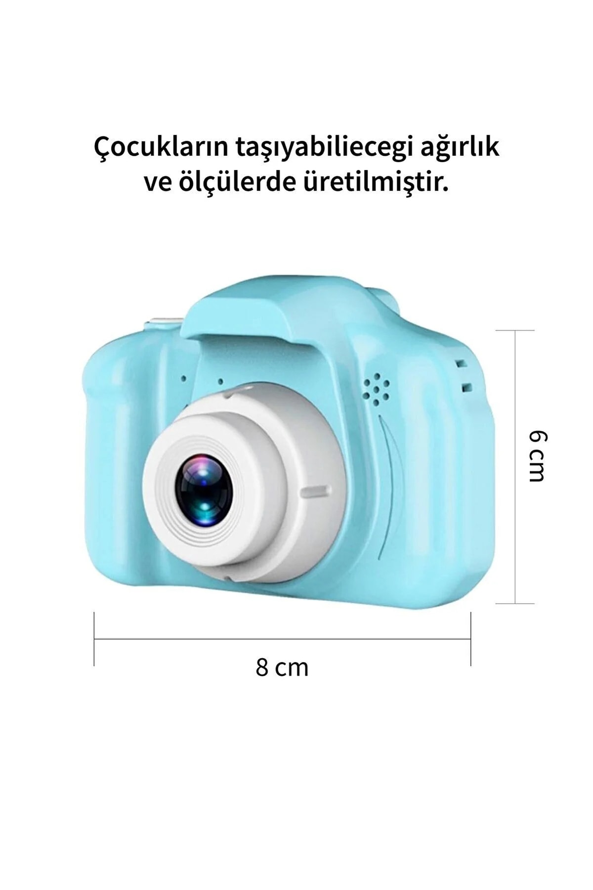 Dijital Mini Kamera Fotoğraf Makinesi Çocuk Mini 1080p Hd Kamera Selfie Mavi Renk