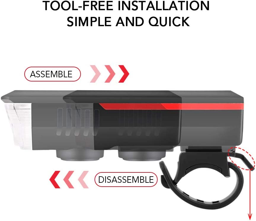 Güneş Enerjili Usb Şarjlı Bisiklet Lambası Ön Işık Kornalı