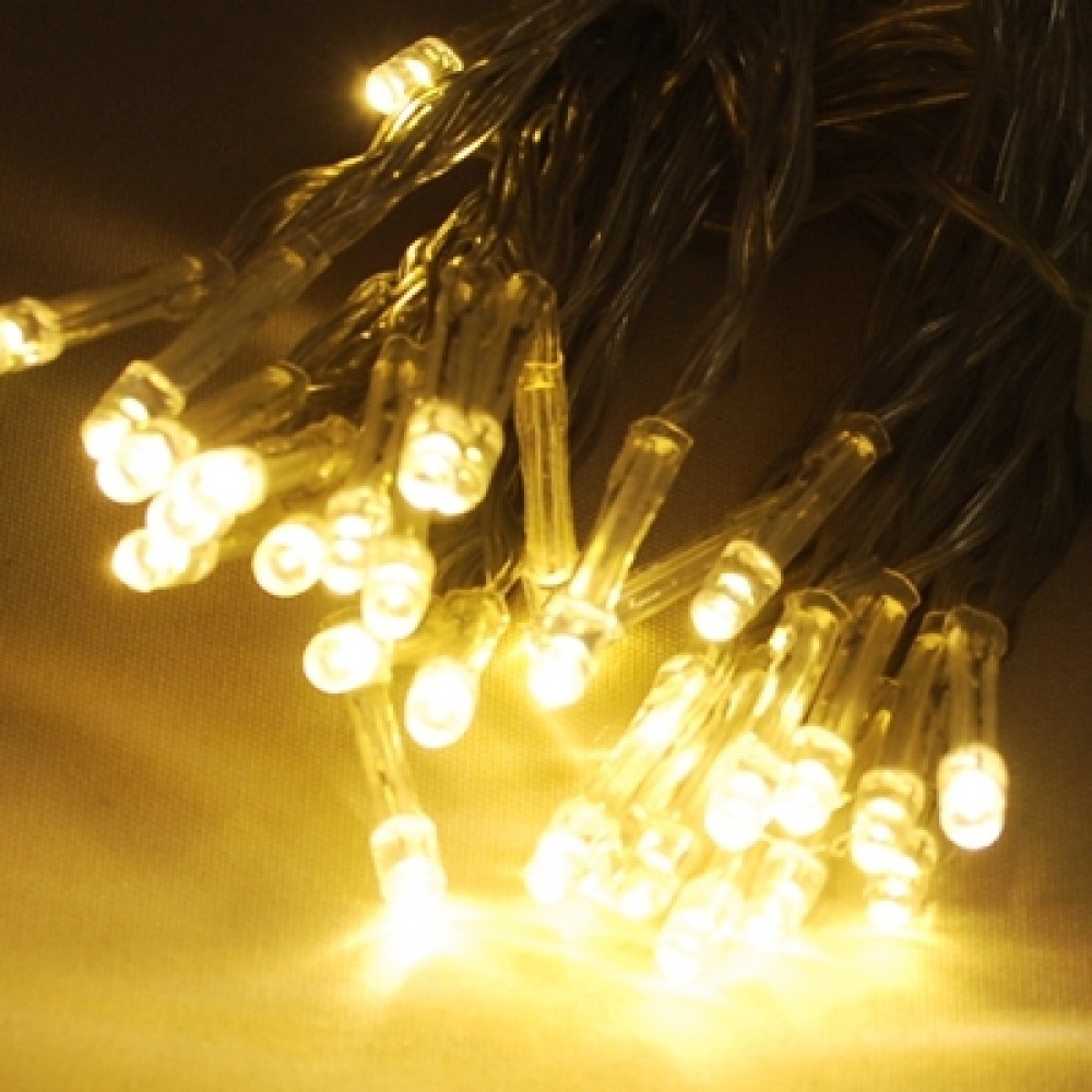 Yılbaşı Işığı 20 Ledli 3 Metre Pilli  Şeffaf Kablolu